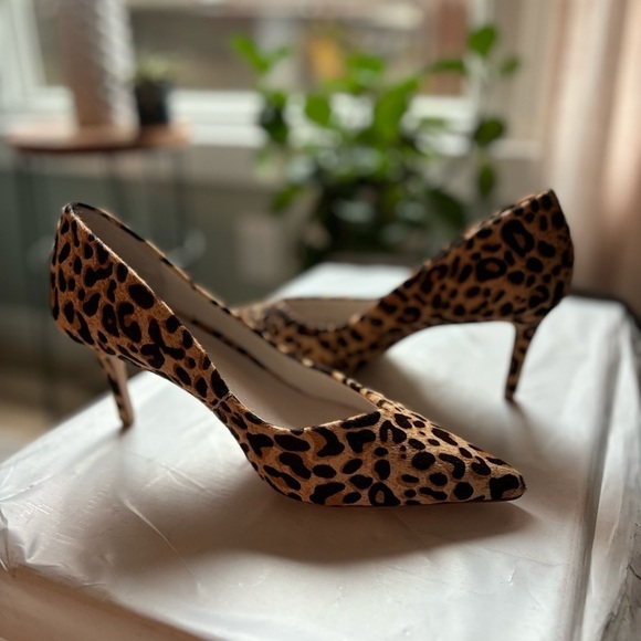 Kiki & Palenki Franky Brown/Black Calf hair stiletto. Animal print pumps size 9 - Picture 3 of 9
